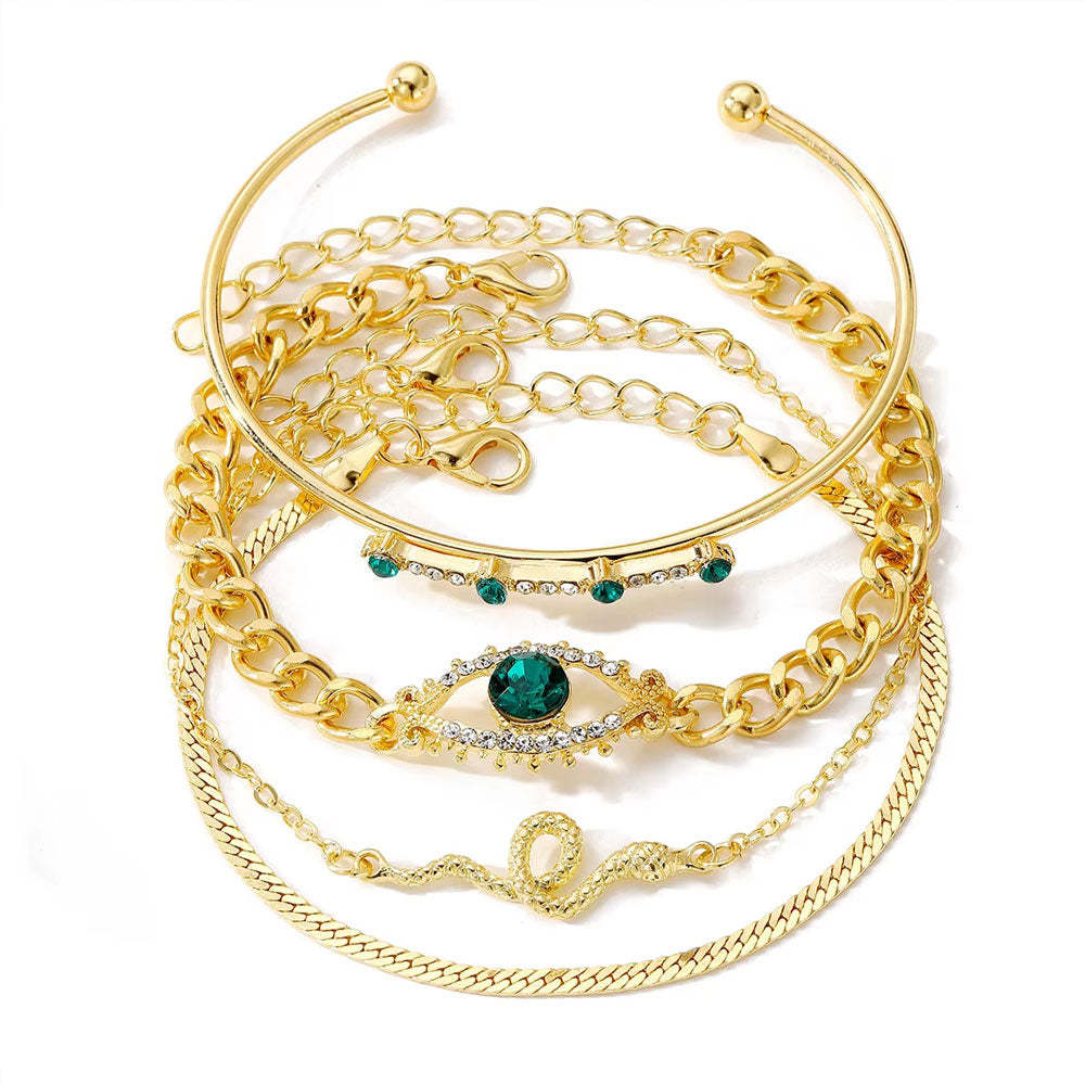 Emerald Evil Eye Bracelet