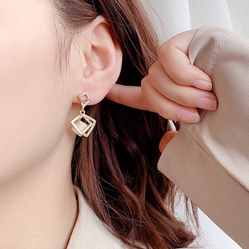 Mixed Square Melody Earrings