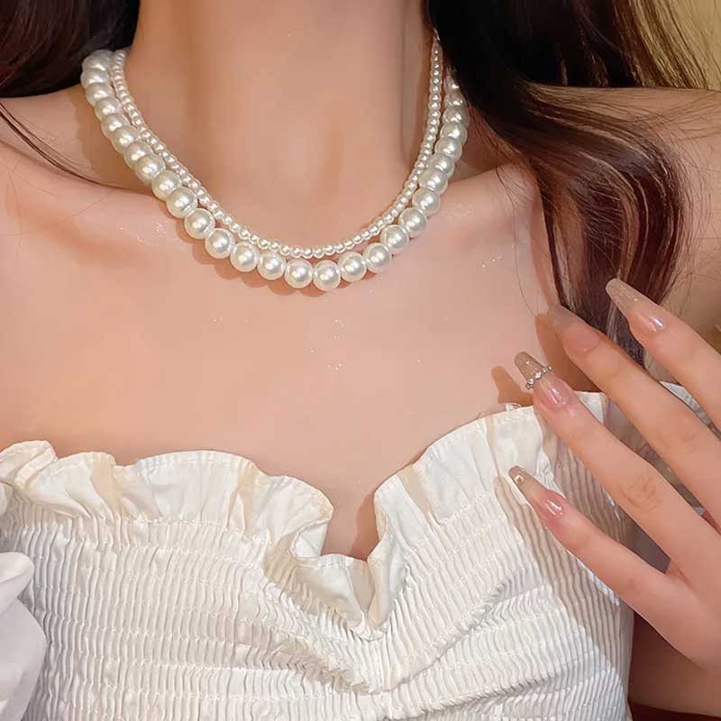 Timeless Twin Pearls Necklace