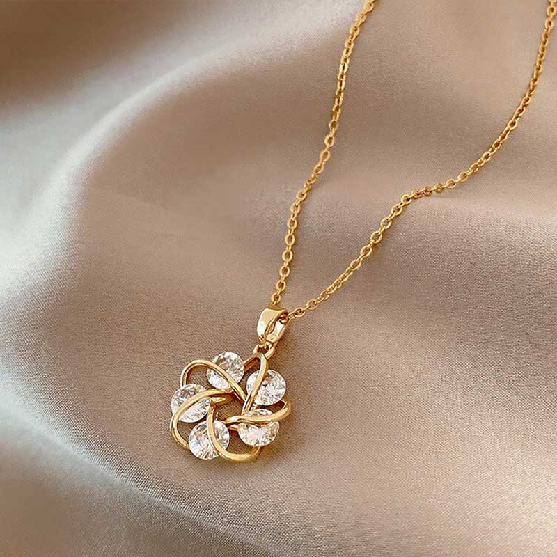 Gilded Whispers Pendant Necklace