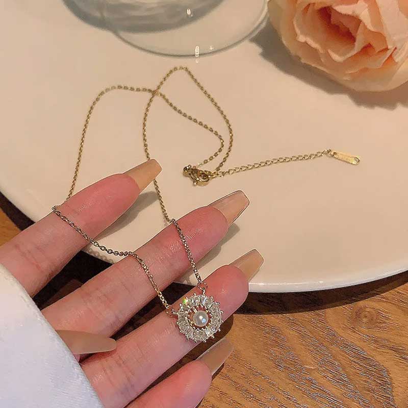 Opal Cascade Pendant Necklace