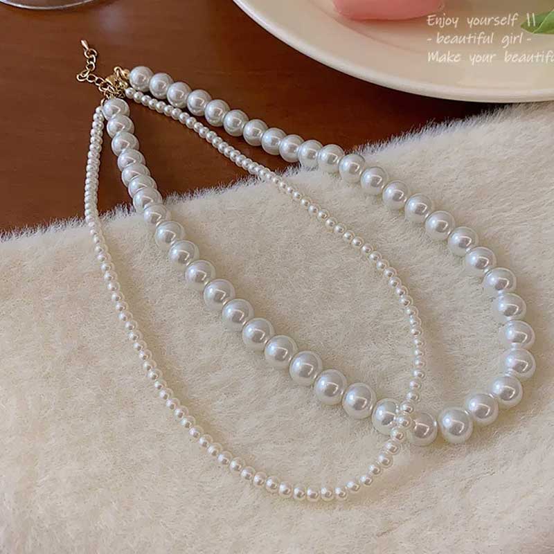Timeless Twin Pearls Necklace