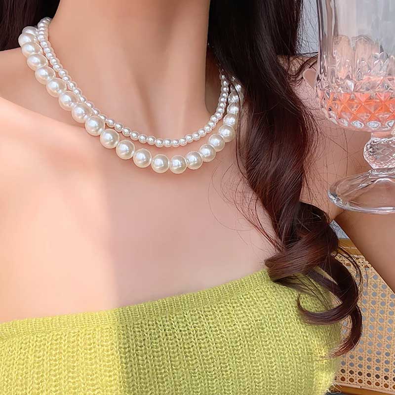 Timeless Twin Pearls Necklace