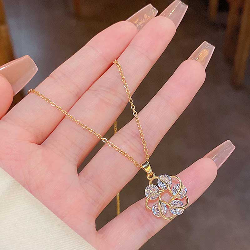 Gilded Whispers Pendant Necklace
