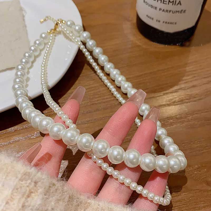 Timeless Twin Pearls Necklace