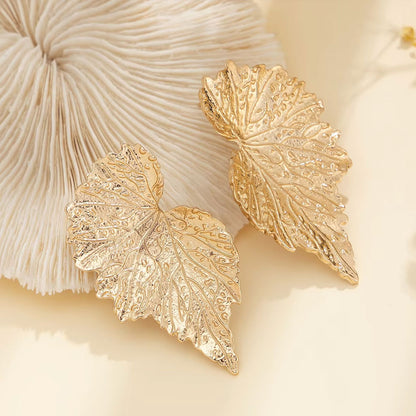 Sculpted Leaf Earrings