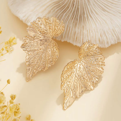 Sculpted Leaf Earrings