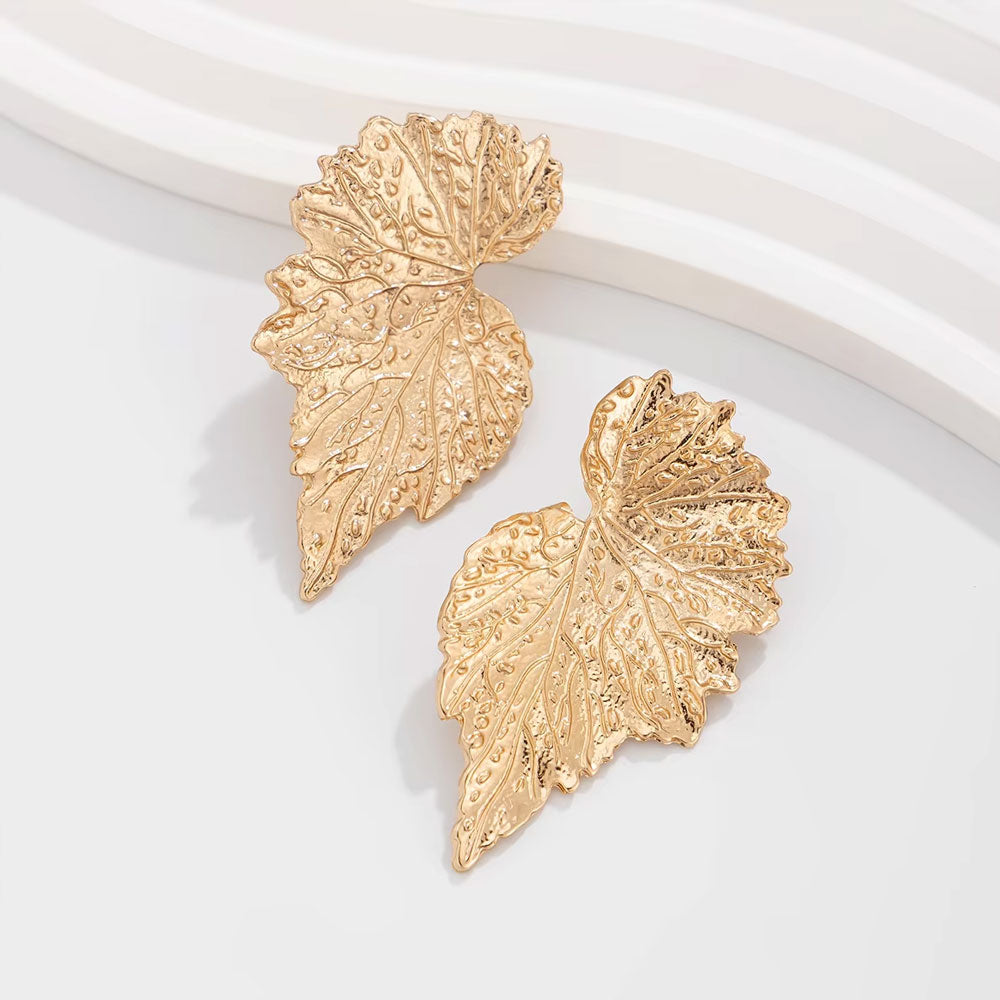 Sculpted Leaf Earrings