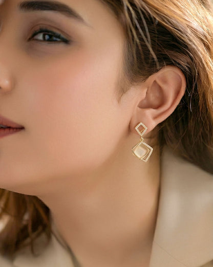 Mixed Square Melody Earrings