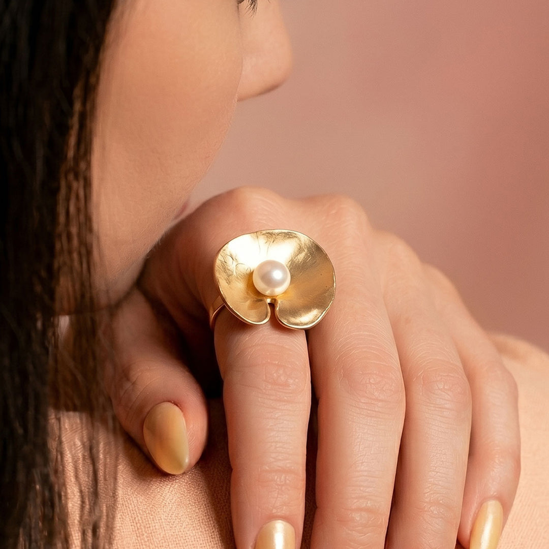 Floral Pearl Ring