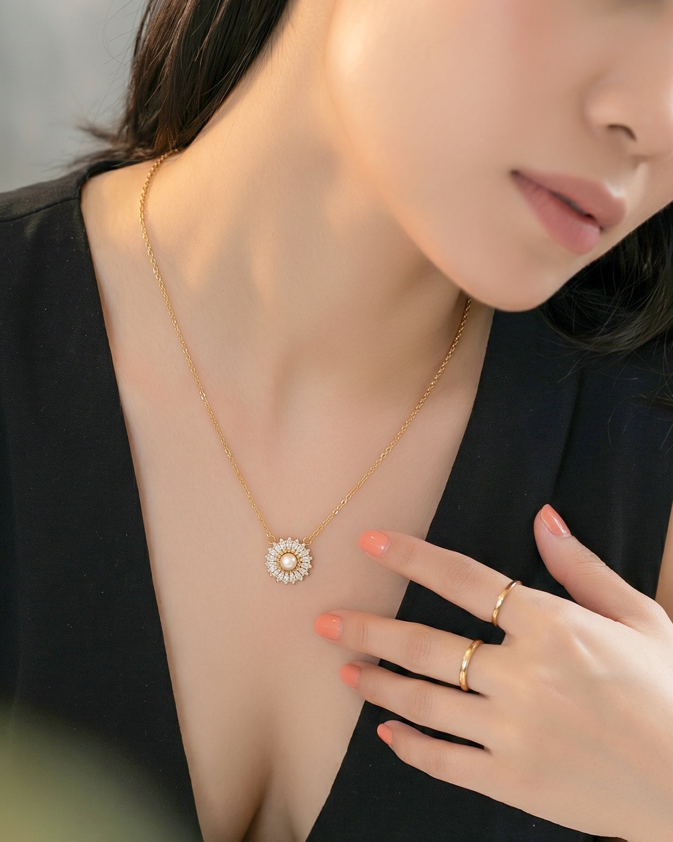 Opal Cascade Pendant Necklace