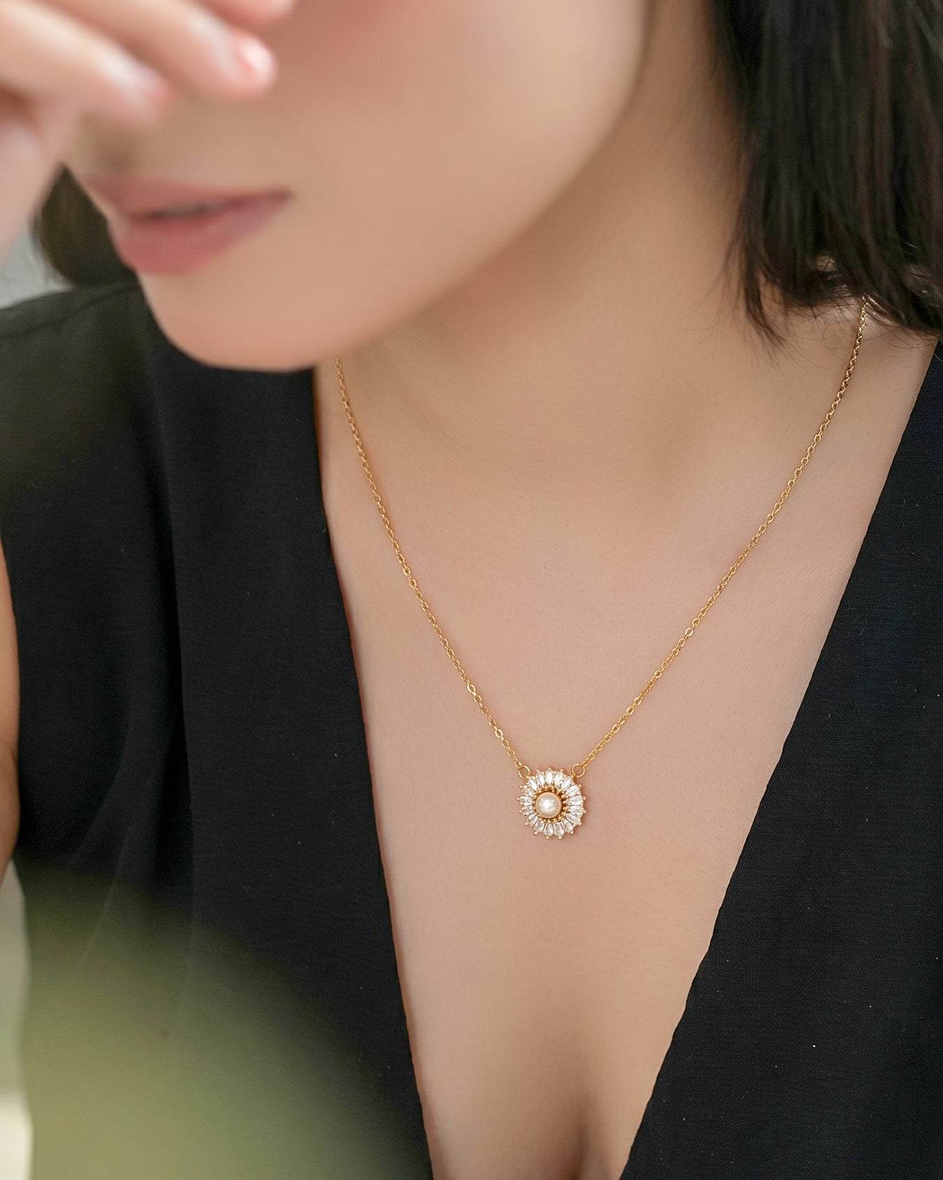 Opal Cascade Pendant Necklace