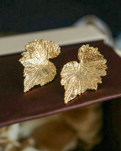 Sculpted Leaf Earrings