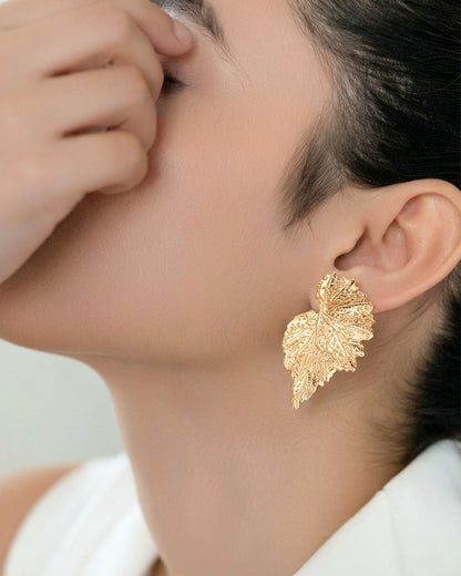 Sculpted Leaf Earrings