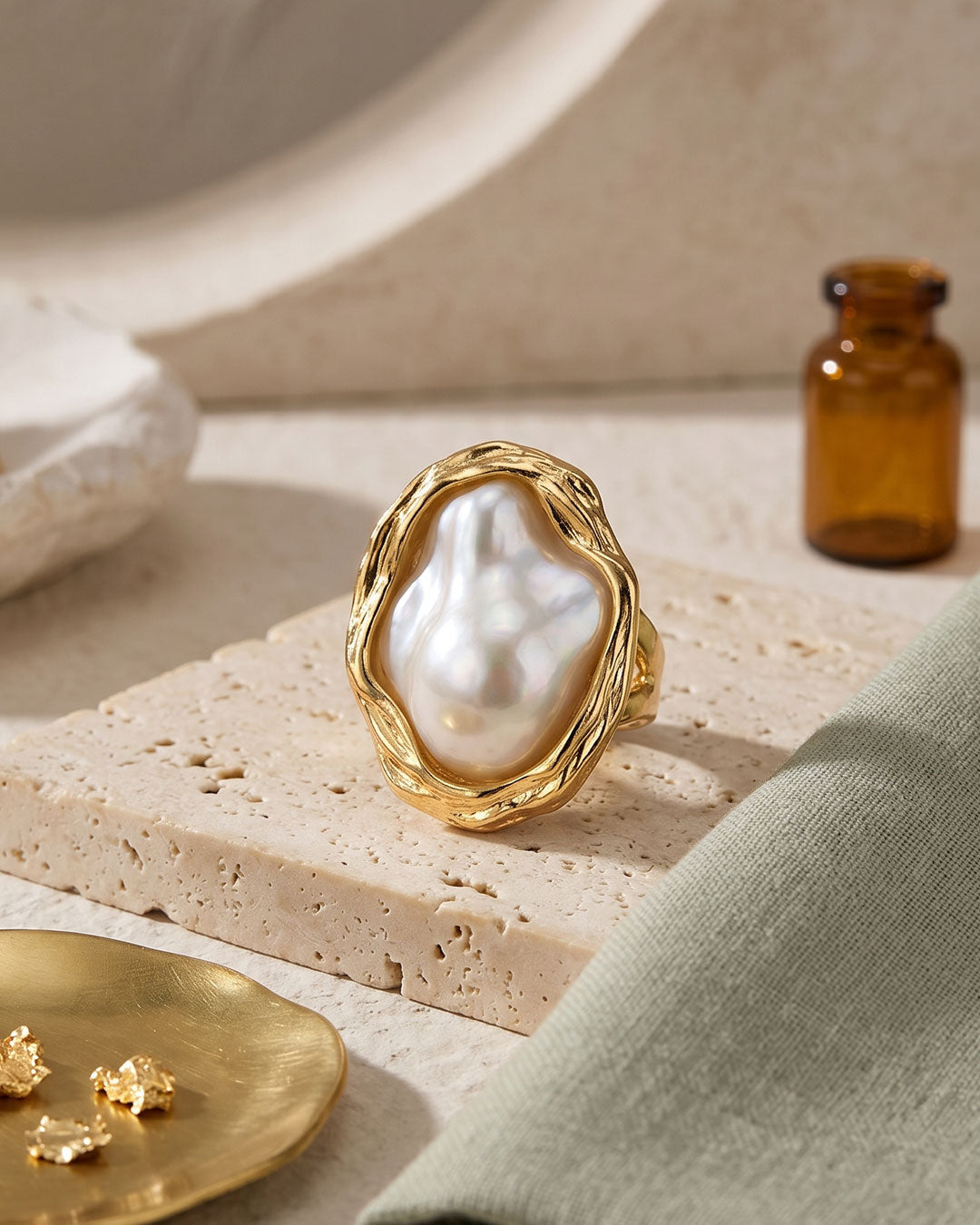 Seafoam Pearl Ring