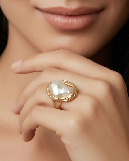 Floral Pearl Ring