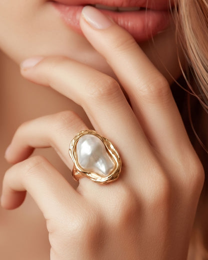 Floral Pearl Ring