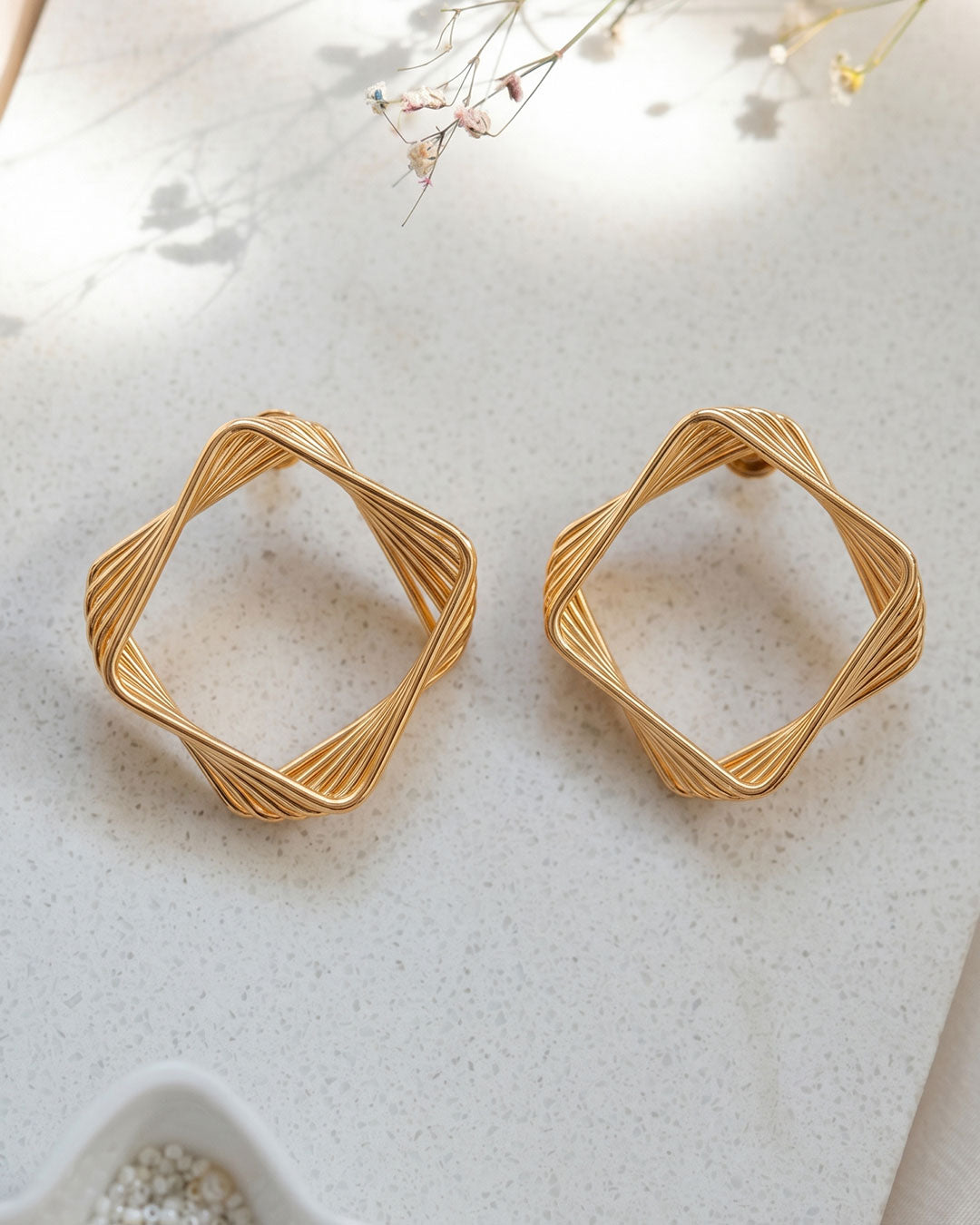 Spiral Frame Earrings