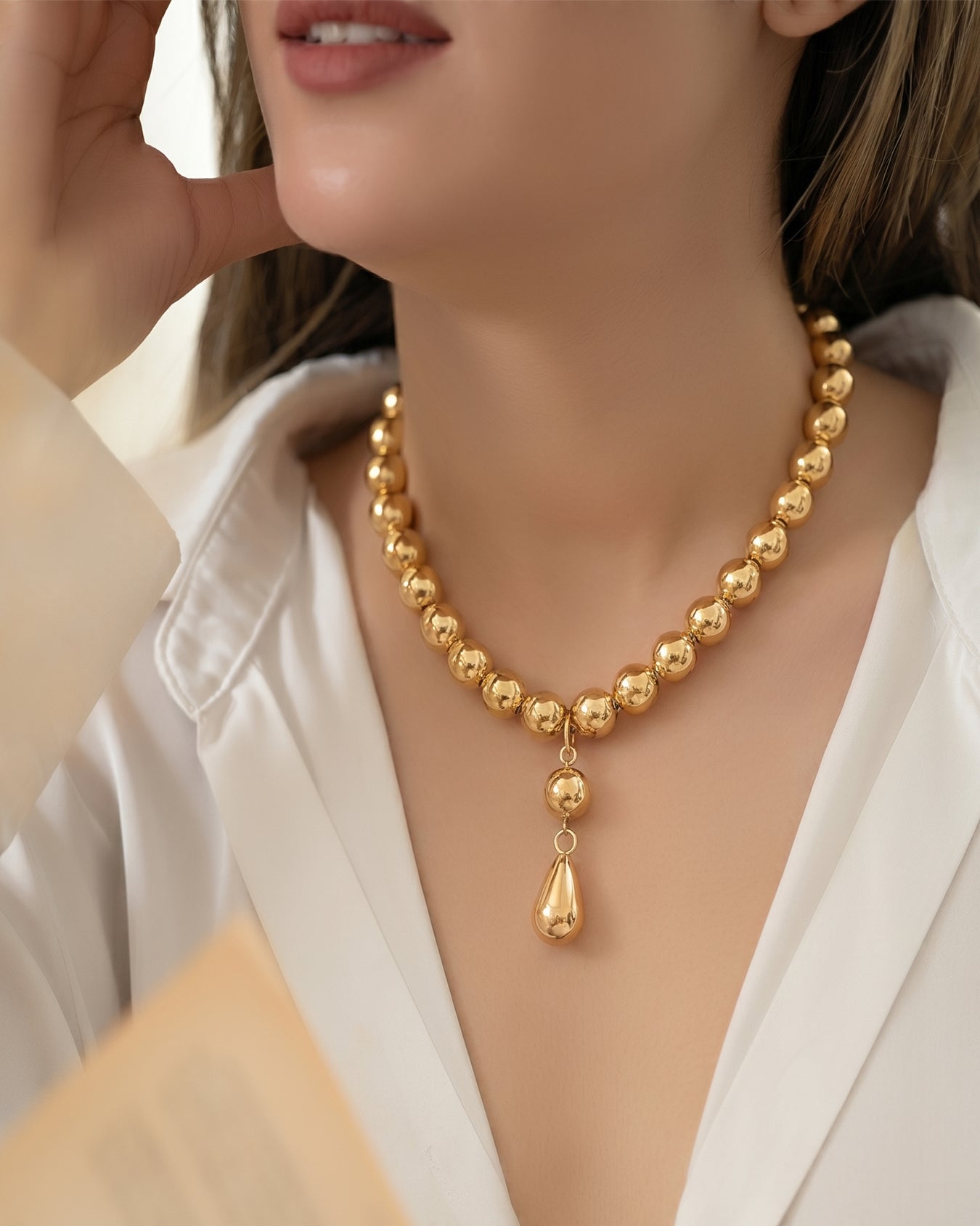 Sunlit Teardrop Necklace